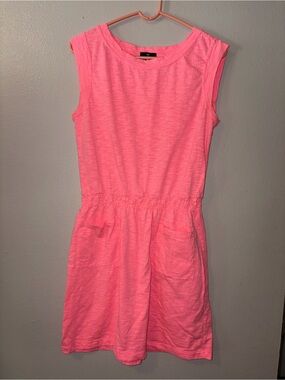 Bright Pink Coral Sleeveless Casual Dress